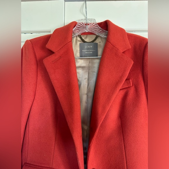 J. CREW Lined. Pockets. 100% Wool. Radio red. Size small - Picture 5 of 8